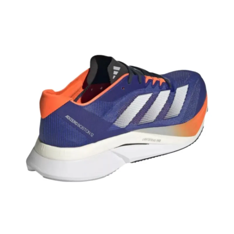 Adidas Adizero Boston 12 Lucid Blue Cloud White Impact Orange-2