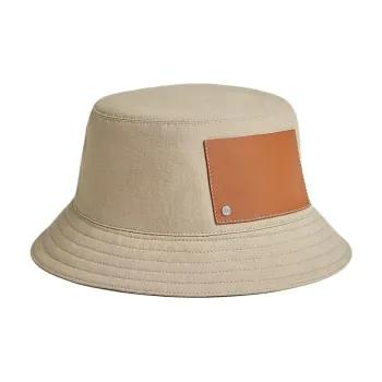 HERMES Linen, Canvas, Palladium Plated Bucket Hats Men's Gray