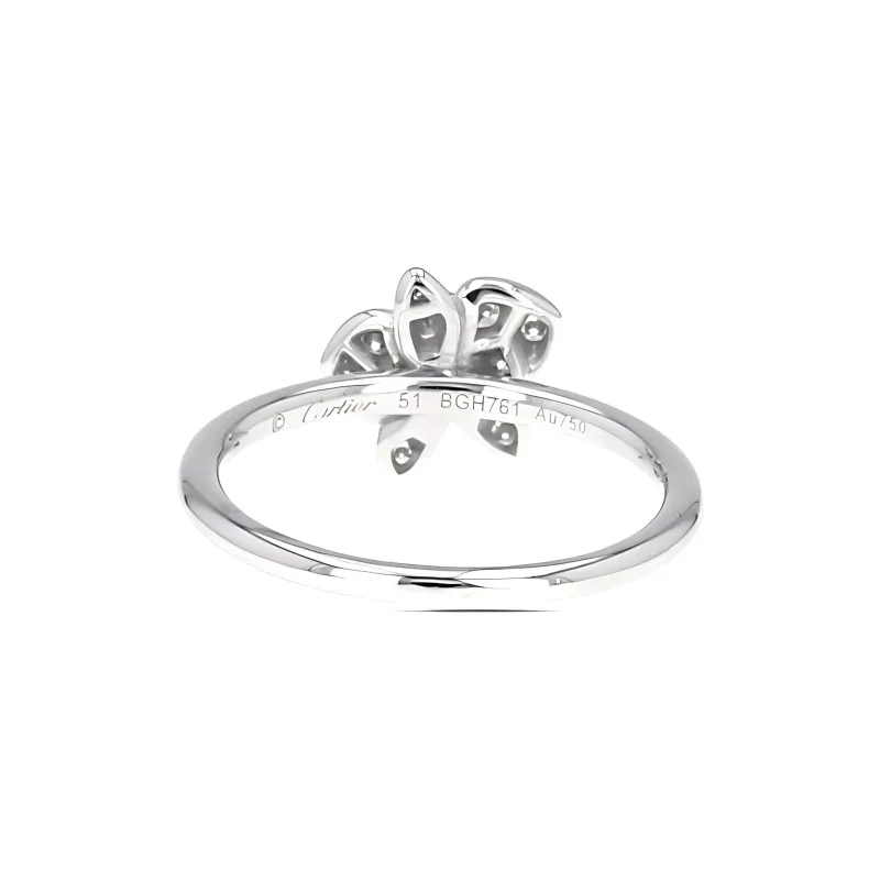 CARTIER 18K White Gold Rings Women's Silver-3