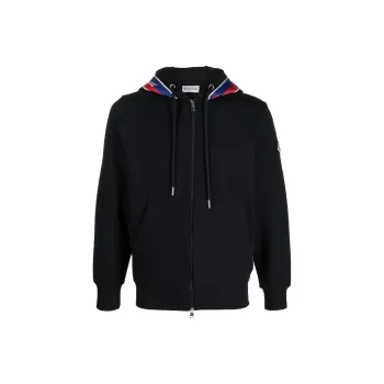 Moncler Logo strip Zip up Hoodie
