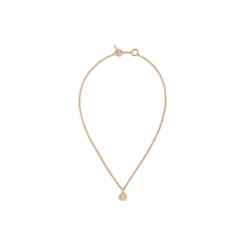 HERMES Diamond, Rose Gold Necklaces Unisex Gold