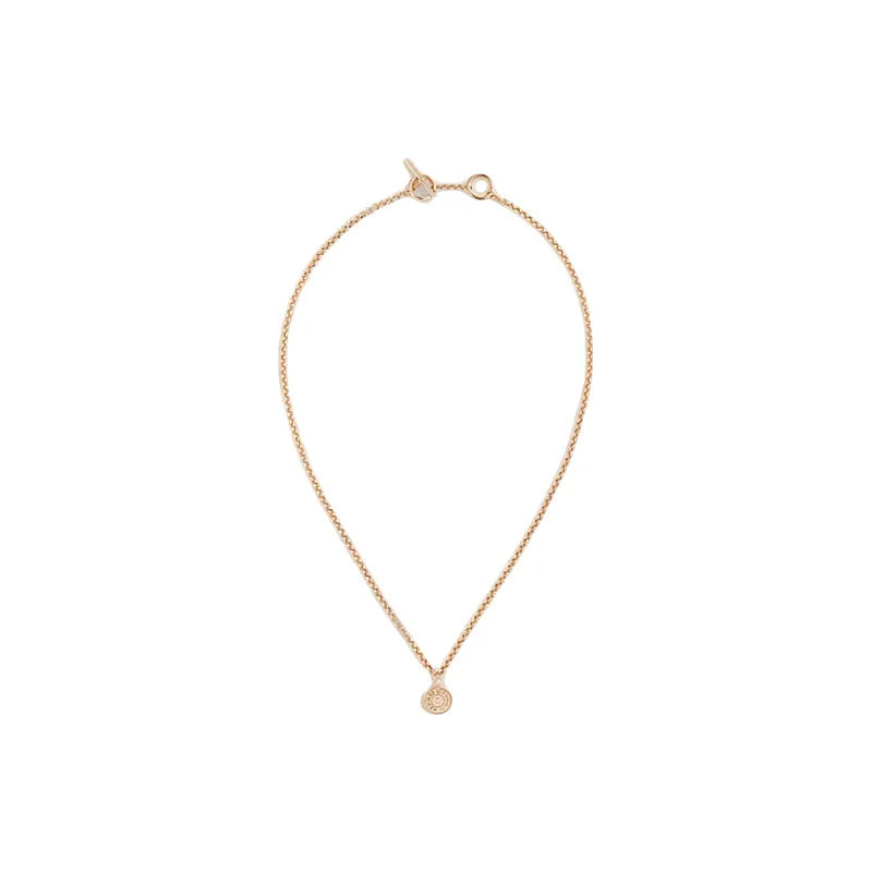 HERMES Diamond, Rose Gold Necklaces Unisex Gold-0