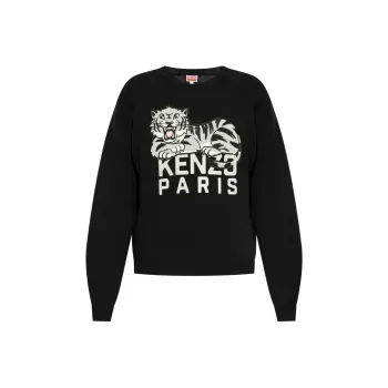 KENZO Logo Embroidered Crewneck Jumper