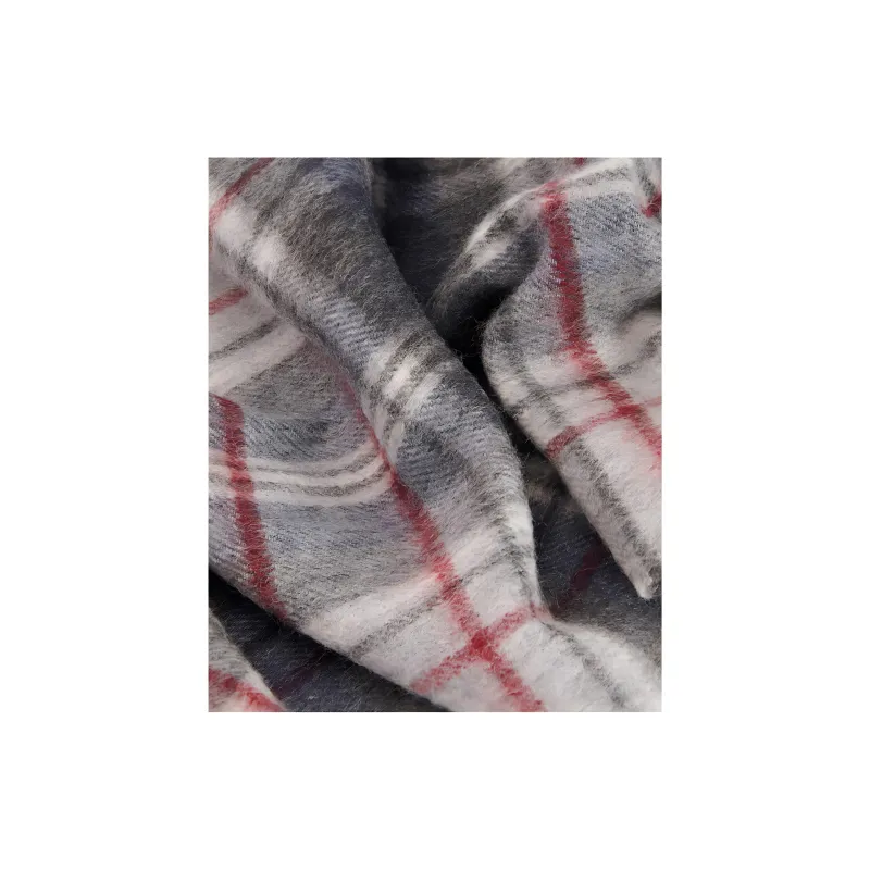 BARBOUR Lambswool, Cashmere Knit Scarves Unisex Gray-2