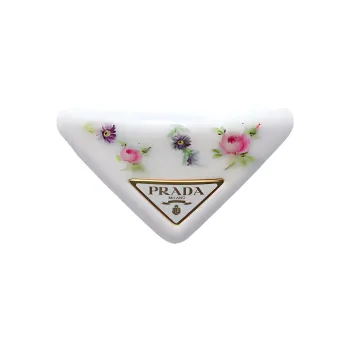 PRADA Plexiglass Hair Clips Women's White