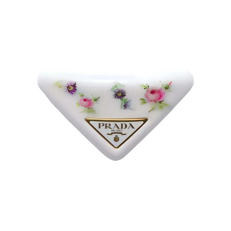 PRADA Plexiglass Hair Clips Women's White-0