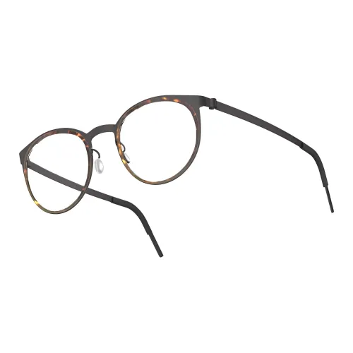 LINDBERG Titanium Steel Round Eyeglass Frames Unisex Tortoiseshell