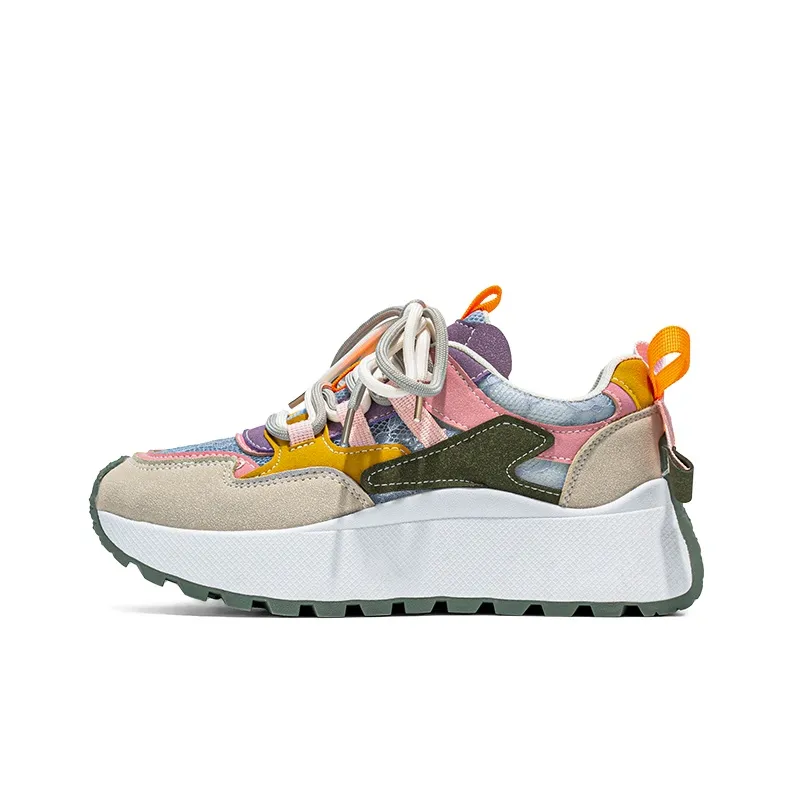Boogie Bear Breathable Height Increase Low Top Chunky Sneakers Women's-2