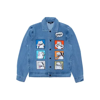 RIPNDIP Denim Jackets Unisex Blue
