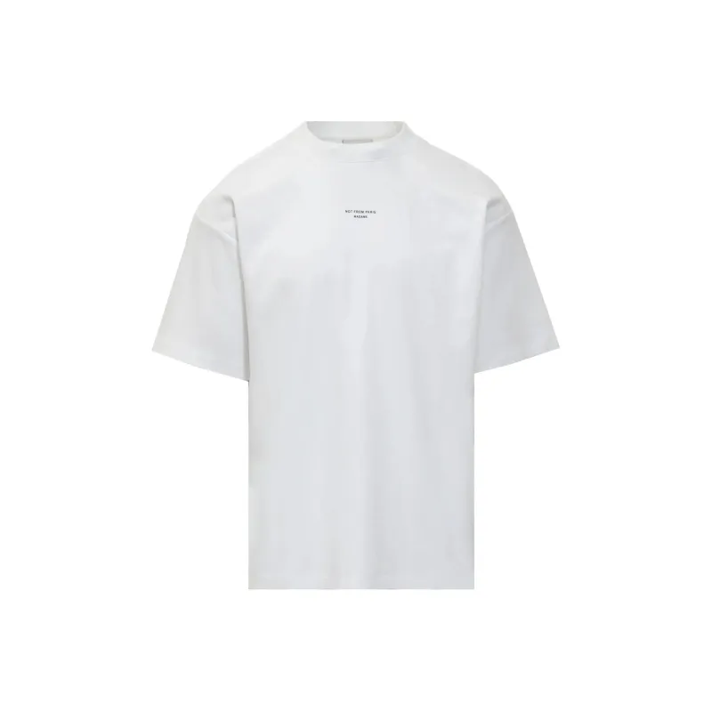 Drôle De Monsieur Slogan Printed Crewneck T Shirt-0
