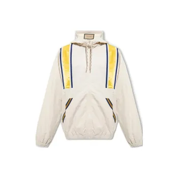GUCCI Striped Detail Hooded Jacket