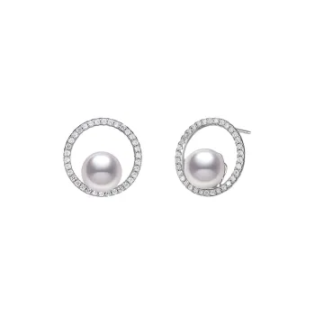 ME LUXE Pearl Stud Earrings Women's