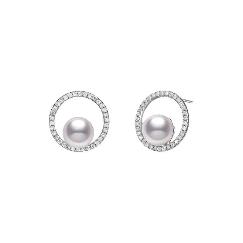 ME LUXE Pearl Stud Earrings Women's-0