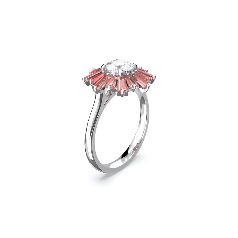 Swarovski Sunshine Synthetic Cubic Zirconia Rings Women's Pink-1
