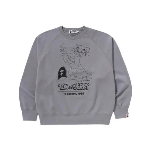 A BATHING APE X Tom And Jerry Footprints Madison Avenue L/S Tee