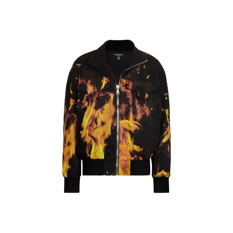 BALMAIN Denim Jackets Men Black-0