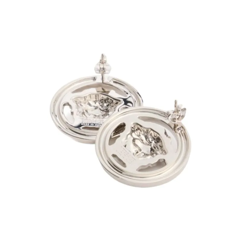 FANSIZHE Metal Stud Earrings Women's Silver-0