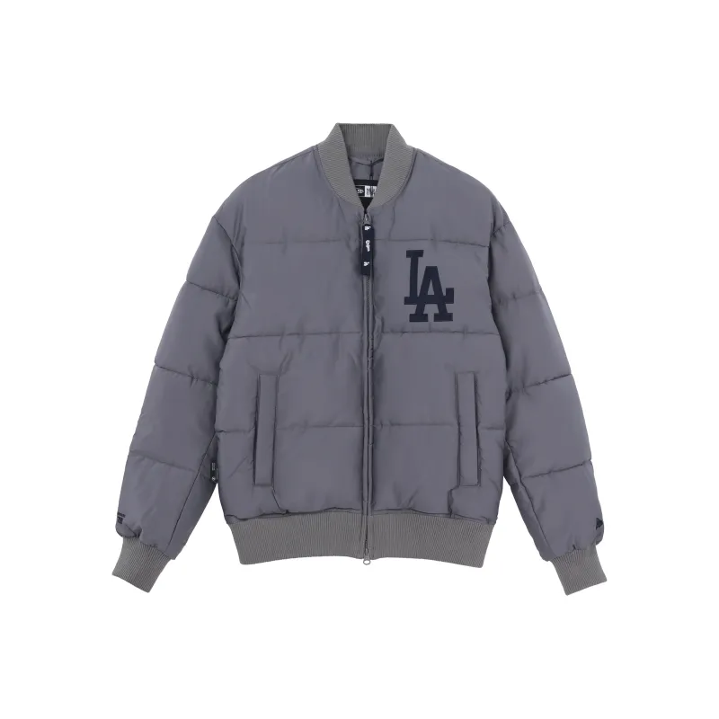 New Era Puffer Jackets Unisex Gray-0