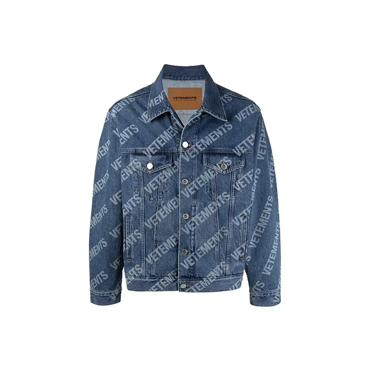 Vetements Denim Jackets Unisex Blue-0