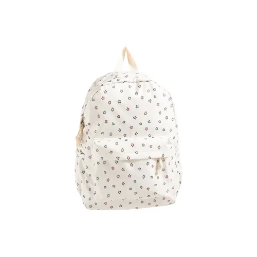 MOK Nylon Backpack Women's White Star/Blue Kitten/Yellow Kitten