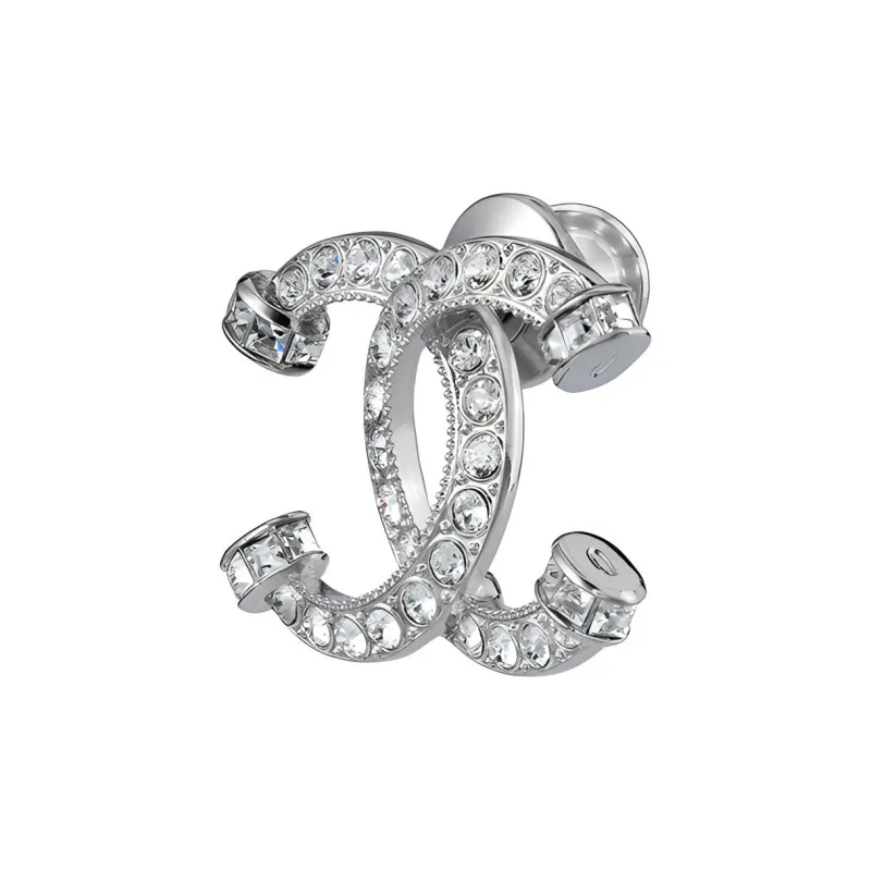 CHANEL Earrings Women's Silver-1