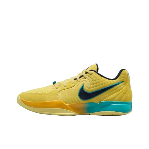Nike Ja 2 Anti Slip Wear Resistant Low Top Basketball Shoes Unisex Yellow Black