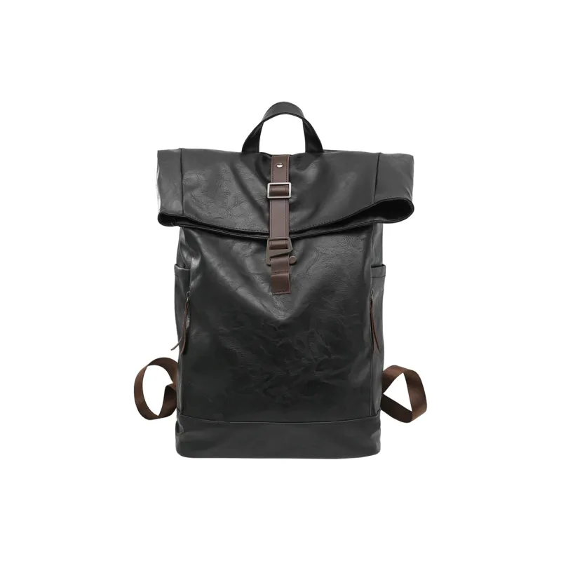 BRABOSTON PU Backpack Unisex Coffee/Brown/Black-7