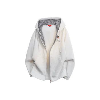 MIIOW Trend Party Series Sweatshirt Unisex Heather Gray Small Plaid