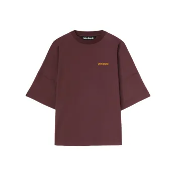 PALM ANGELS Logo Printed Crewneck T Shirt