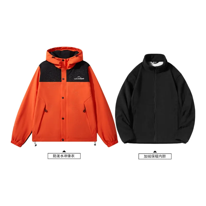LA'T.WEEKEND Spring Windbreaker Coats Unisex Thickened And Fleece Lined/Regular Optional-49