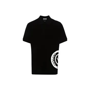 VERSACE JEANS COUTURE Logo print Cotton Polo Shirt