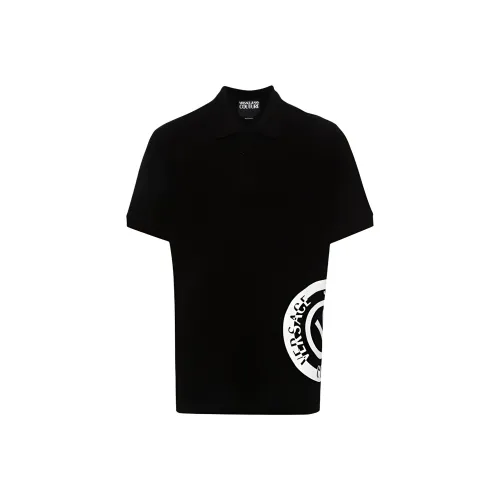 VERSACE JEANS COUTURE Logo print Cotton Polo Shirt