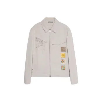 HERMES Jackets Men Light Gray