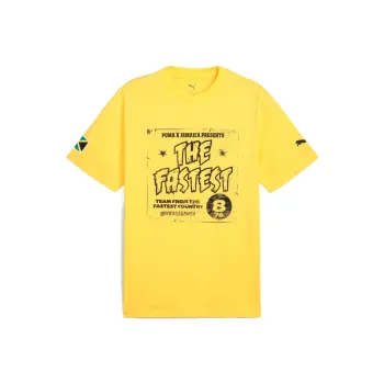 PUMA x JAMAICA Village Wear Cotton Tee Men T Shirt Men's Yellow