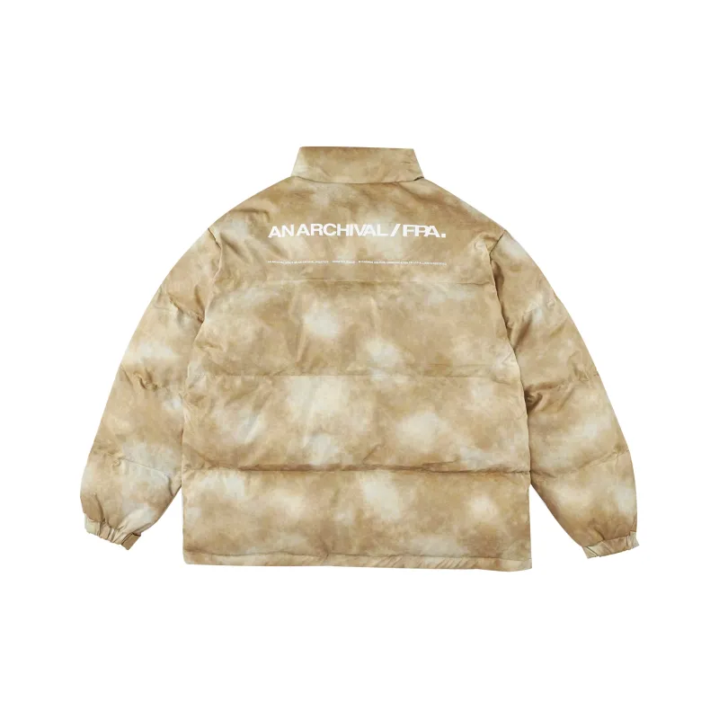 FPA Camouflage Letters Stand Collar Loose Fit Thickened Puffer Jacket Unisex-9