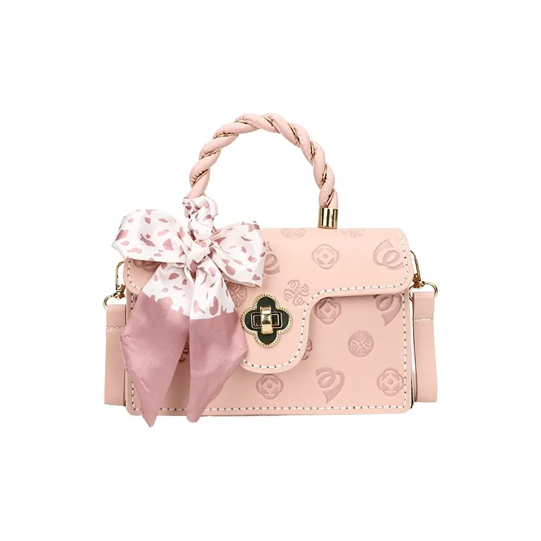 Yalu PVC Handbag Regular Unisex Ecru/Pink-5