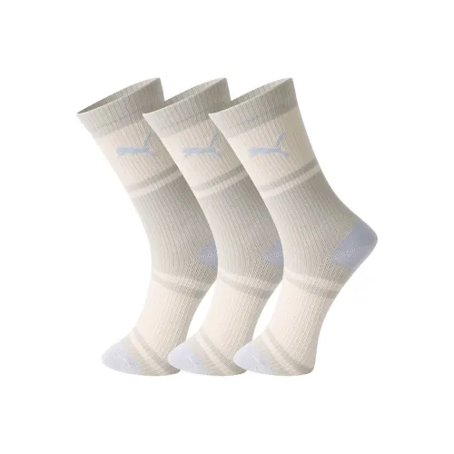 PUMA Knee High Socks Unisex 3 Pack Beige