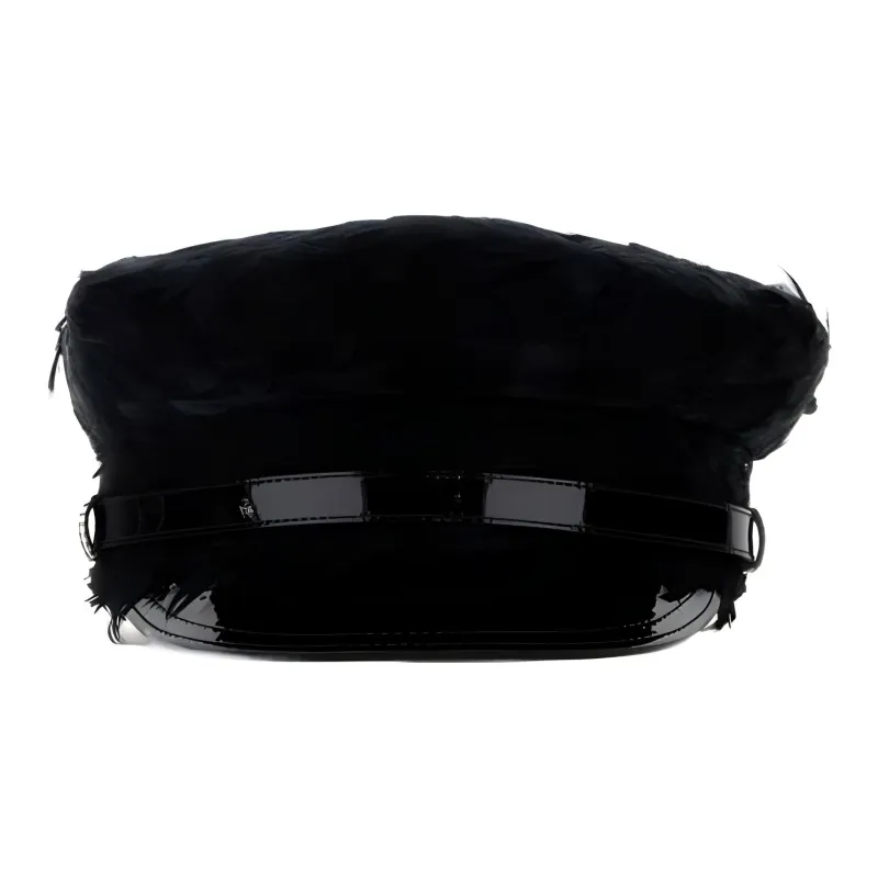PRADA Feather-embellished Baker Boy Hat-1