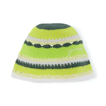 GANNI Cotton Bucket Hats Unisex Green