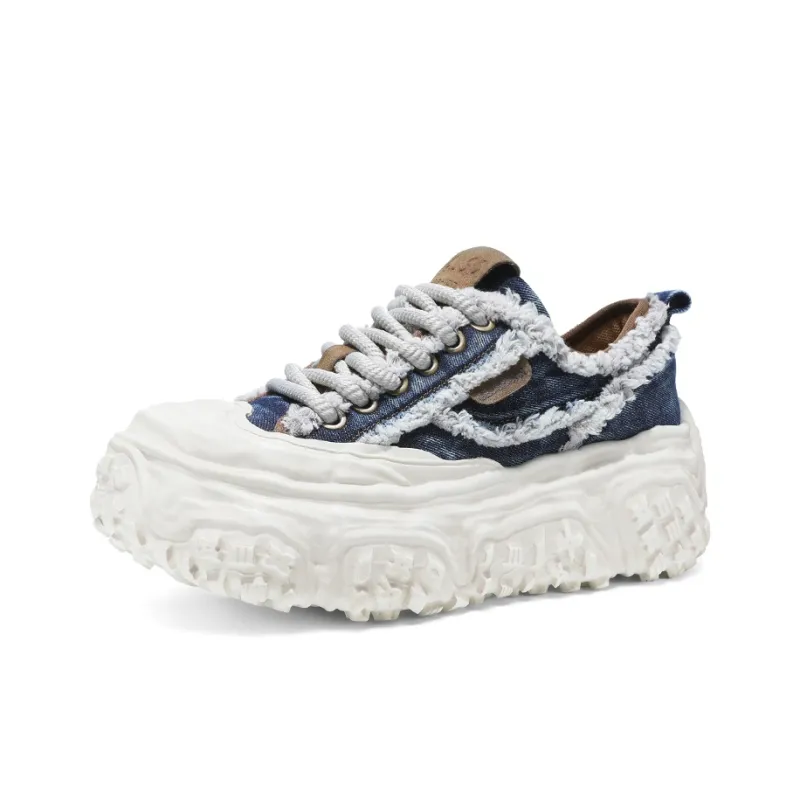JANECO Slip Resistant, Abrasion Resistant, Breathable Low Top Chunky Sneakers Men's-1