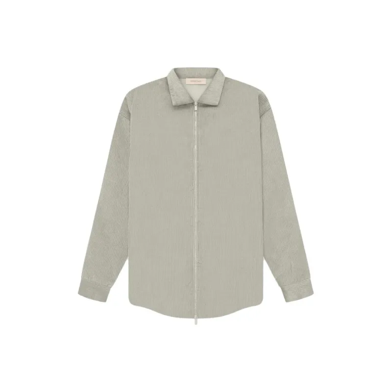 Fear Of God Essentials SS23 Corduroy Shirt Jacket Seal Jackets & Coats Men's Seal Gray-0