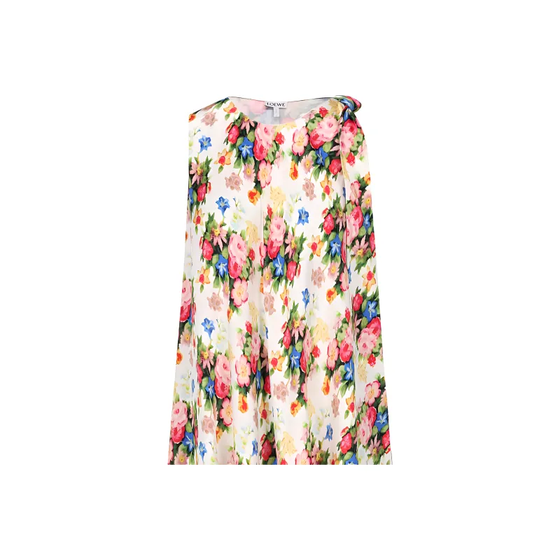 LOEWE Floral Printed Asymmetric Dress-3
