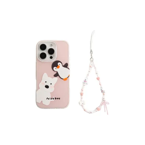 Sopi Acrylic Material 2 in 1 West Highland Penguin Phone Cases Compatible With IPhone 16/15 Pro Max/Apple 13/14 Pro/Max