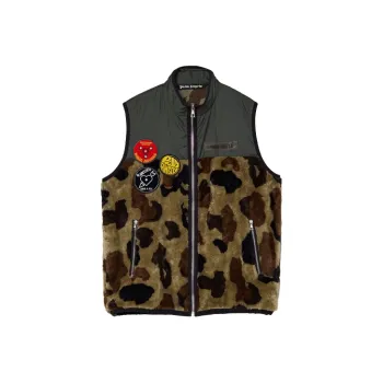 PALM ANGELS Vests Men Army Green