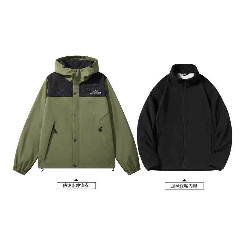 LA'T.WEEKEND Spring Windbreaker Coats Unisex Thickened And Fleece Lined/Regular Optional-37
