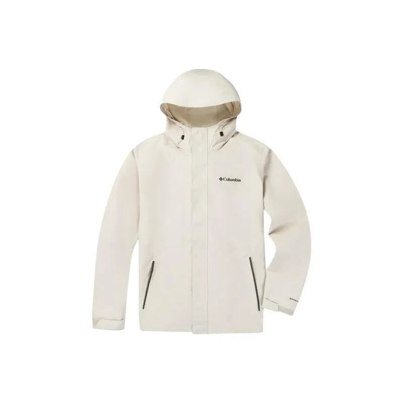 Columbia CAM HEIGHTS 2 Outdoor Hiking Waterproof And Windproof To Keep Warm Windbreaker Jacket Unisex Ecru-0