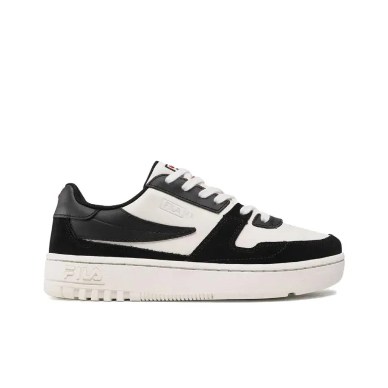 FILA Fxventuno Anti Slip Wear Resistant Low Top Skateboard Shoes Men's White Black-1