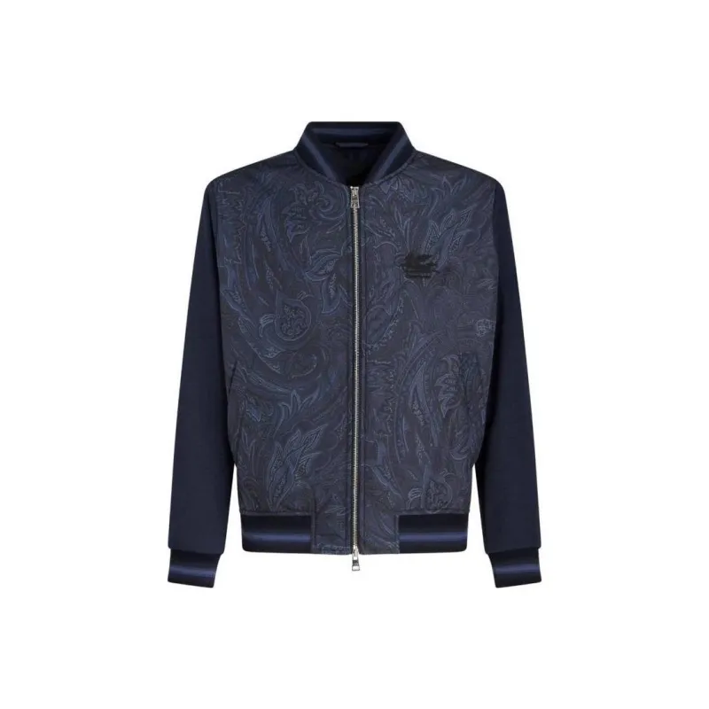 ETRO Logo Embroidered Zipped Bomber Jacket-0