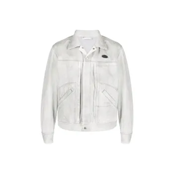 DIESEL Denim Jackets Men Gray