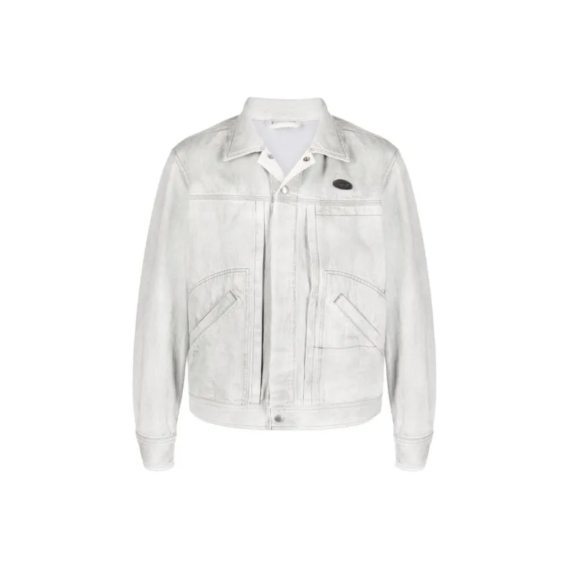 DIESEL Denim Jackets Men Gray-0
